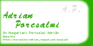 adrian porcsalmi business card